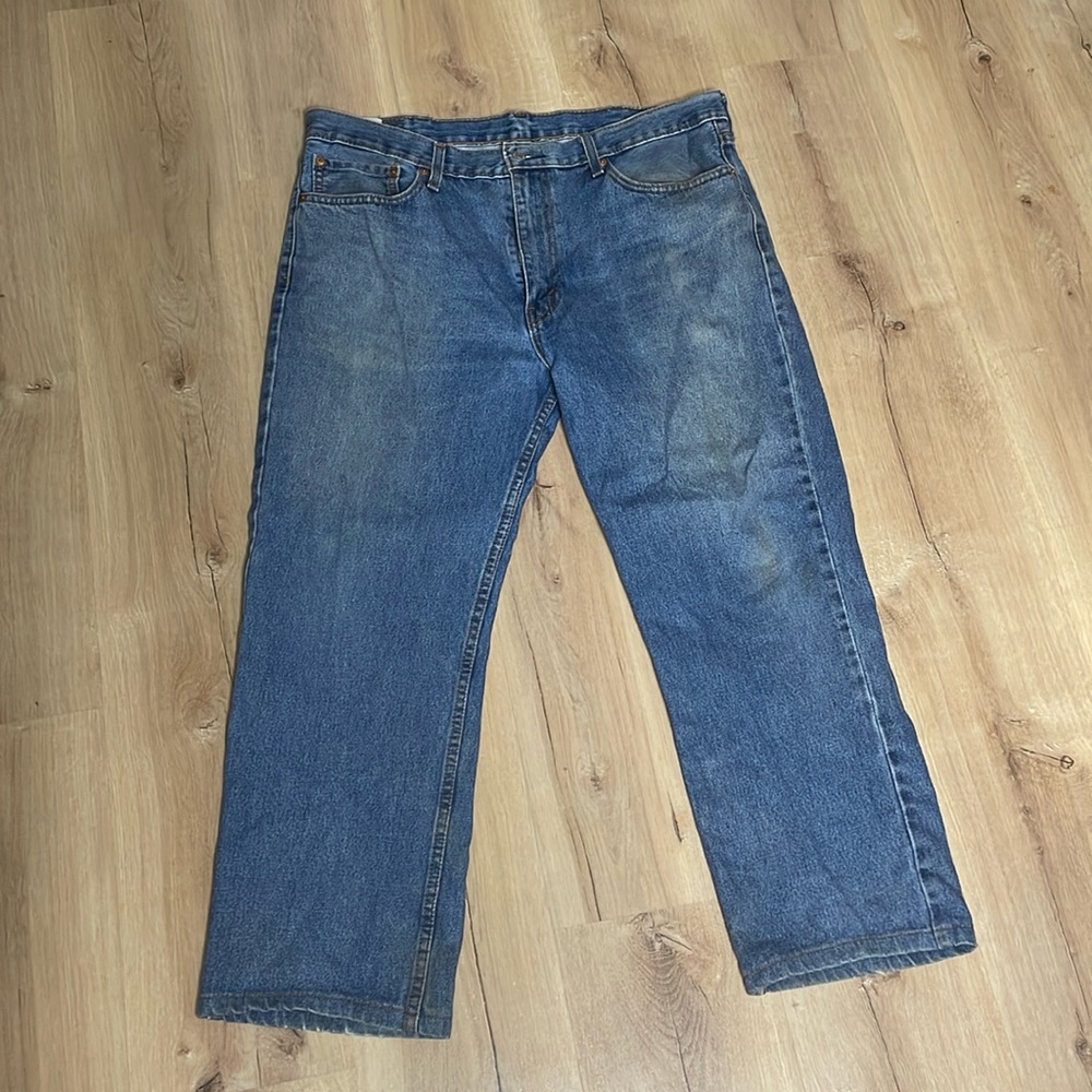 Levi’s 516 Blue Jeans. Size 38x32. Good used condition.